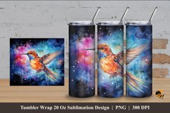 Hummingbird Tumbler Wrap Sublimation Design 4 Product Image 1