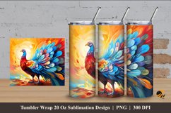 Turkey Paradise Tumbler Wrap Sublimation Design 4 Product Image 1