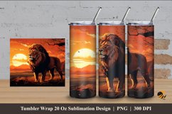 Lion King Tumbler Wrap Sublimation Design 4 Product Image 1
