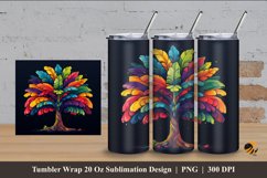 Banana Tree Tumbler Wrap Sublimation Design 4 Product Image 1