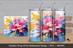 Petuna Flower Tumbler Wrap Sublimation Design 4 Product Image 1