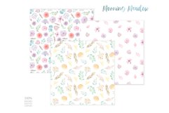 Watercolor Floral Digital Papers Pack Product Image 4