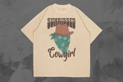 Sunkissed Cowgirl Western Summer T-shirt Design Product Image 1