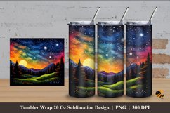Beauty of The Night View Tumbler Wrap Sublimation Design 4 Product Image 1