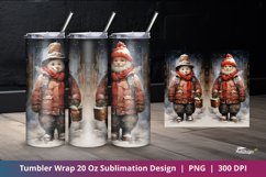 Adorable Snowman Winter Snow Tumbler Wrap Sublimation 4 Product Image 1