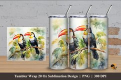 Toucans Tumbler Wrap Sublimation Design 4 Product Image 1