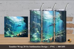 Whale Tunnel Tumbler Wrap Sublimation Design 4 Product Image 1
