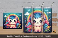 Molly The Cat Tumbler Wrap Sublimation Design 4 Product Image 1