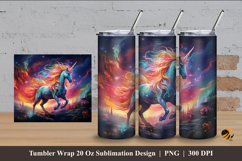 Magic Unicorn Tumbler Wrap Sublimation Design 4 Product Image 1