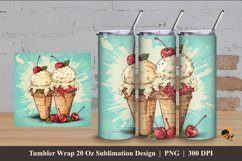 Vintage Ice Tumbler Wrap Sublimation Design 4 Product Image 1