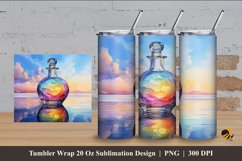 Wonderful Bottle Tumbler Wrap Sublimation Design 4 Product Image 1
