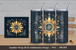 Retro Sun Tumbler Wrap Sublimation Design 4 Product Image 1