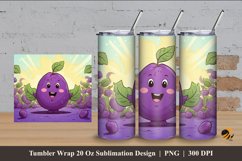 Cute Sweet Potato Tumbler Wrap Sublimation Design 4 Product Image 1