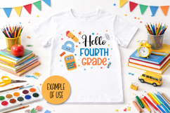 Hello 4th Grade SVG | Back to School 2026 | Fourth Grade PNG Product Image 4