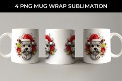 3D Christmas Yorkshire Terrier Dog Mug Wrap Sublimation PNG Product Image 4