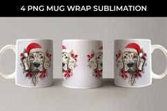 3D Christmas Dalmatian Dog Mug Wrap Sublimation PNG Product Image 4