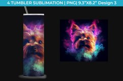 Neon Yorkshire Terrier Dog Tumbler Wrap 20 oz Sublimation Product Image 4