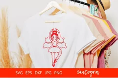 Plum Fairy SVG Cut File, Christmas Fairy SVG Product Image 5