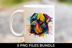 Rainbow Shar Pei Dog Watercolor Bundle Product Image 4
