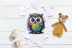 Rainbow Watercolor Owl PNG | Sublimation PNG Product Image 4