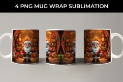 Santa&#039;s Workshop Wonders Mug: Joyful Christmas Preparations, Product Image 4