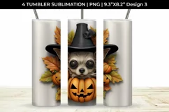 3D Halloween Chihuahua Dog Tumbler Wrap 20 oz Sublimation Product Image 4