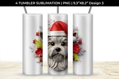 3D Christmas Yorkshire Terrier Dog Tumbler Wrap 20 oz PNG Product Image 4