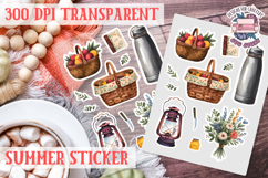 Summer sticker Cute flowers Love Picnic Beach Spring Product Image 1