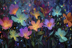 Glowing Flowers Background Product Image 1