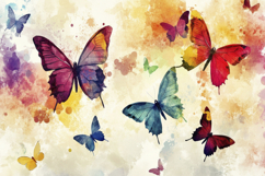 Butterfly Watercolor Art Background Wallpaper Product Image 1