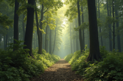 Forest Pathway Background Wallpaper Product Image 1