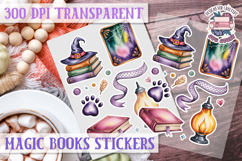 Magic Books sticker sheet Rainbow Love Read PNG Book Lovers Product Image 1