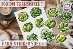 Farm sticker sheet Harvest Scrapbook PNG Vegetables Cozy Product Image 1