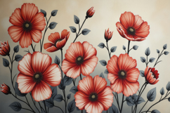Watercolor Poppy Background Product Image 1