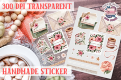Handmade Crafter sticker flowers Love Patchwork Sewing Knit Product Image 1