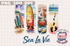 Summer Beach Brushstrokes PNG Sublimation Seaside Coastal Product Image 1
