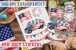 4th July sticker sheet USA Scrapbook PNG Independent Day Product Image 1