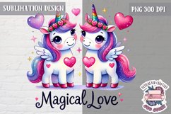 Valentine Love Animals Cute Quote Sublimation Design PNG Product Image 1