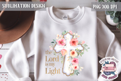Easter Bible Quote Sublimation Design PNG Jesus Cross Product Image 1