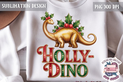 Christmas Dinosaur Funny Quote Sublimation design Tshirt Product Image 1
