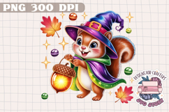Cute Halloween Animal Autumn Sublimation design Fall KIds Product Image 1