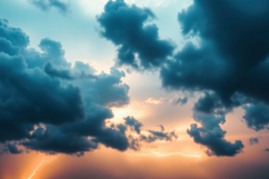 Cloudy Sky With Lightning Background Product Image 1