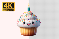 Cheerful Cupcake Transparent PNG Product Image 1