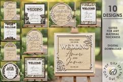 Wedding Layered Welcome Signs Bundle Lasercut. Wedding SVG Product Image 1