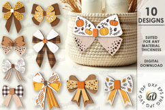 Wooden Fall Bowties Bundle Lasercut. Wooden Accessories SVG Product Image 1