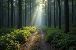 Serene Forest Background Wallpaper Product Image 1