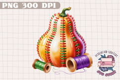Autumn Pumpkin Sublimation design Fall Decorative Color PNG Product Image 1