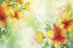Watercolor Flowers Background Wallpaper Product Image 1