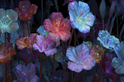 Glowing Flowers Background Product Image 1