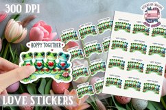 Love sticker Sheet Valentine Day Cute Animals Quote PNG Product Image 1